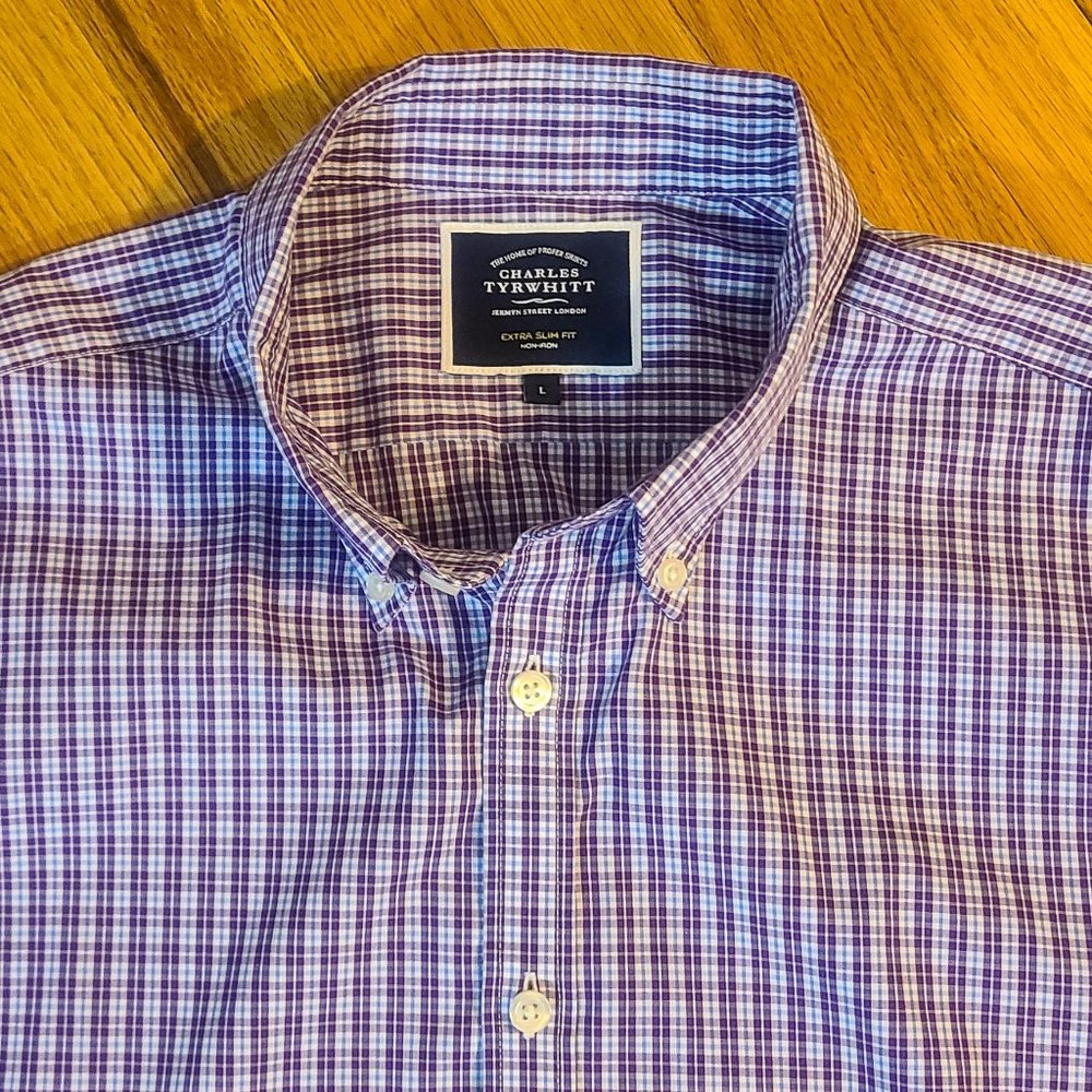 Men's Charles Tyrwhitt Multi Grid Button-down Shirt (EUC)